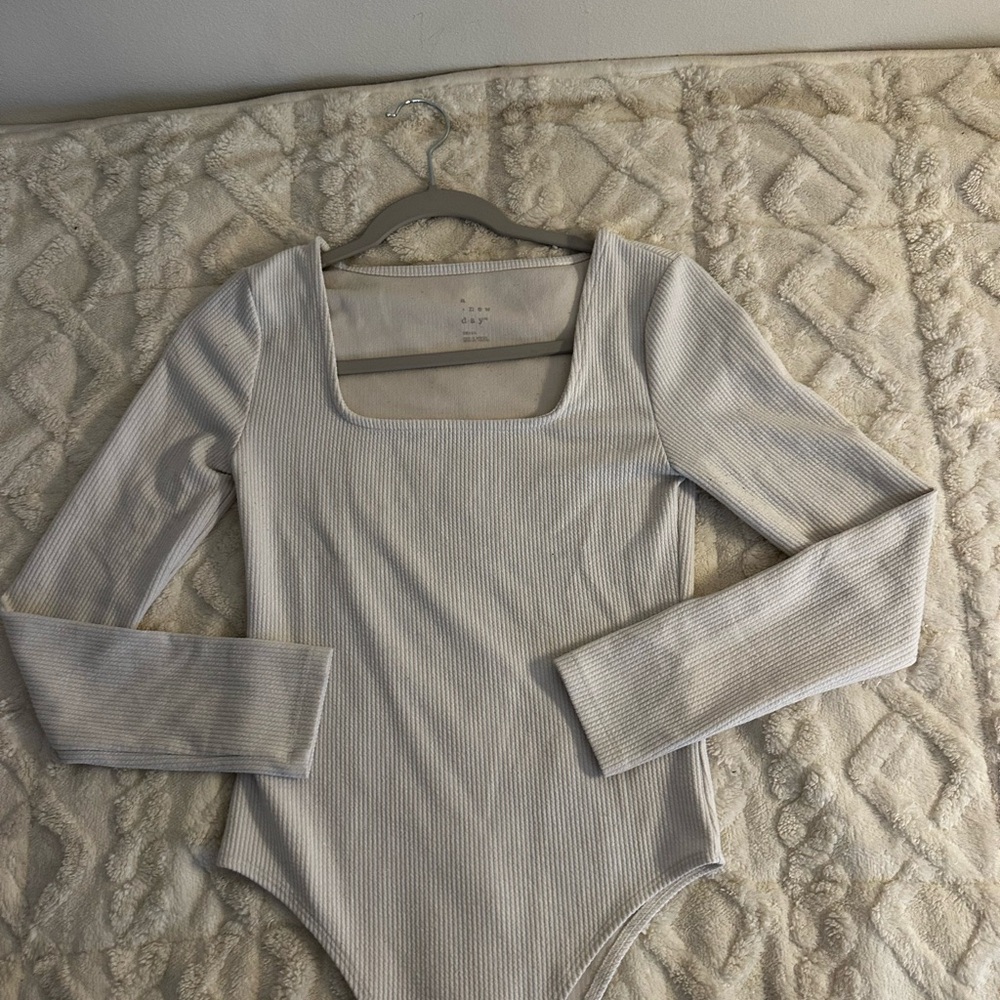 White Long Sleeve Bodysuit